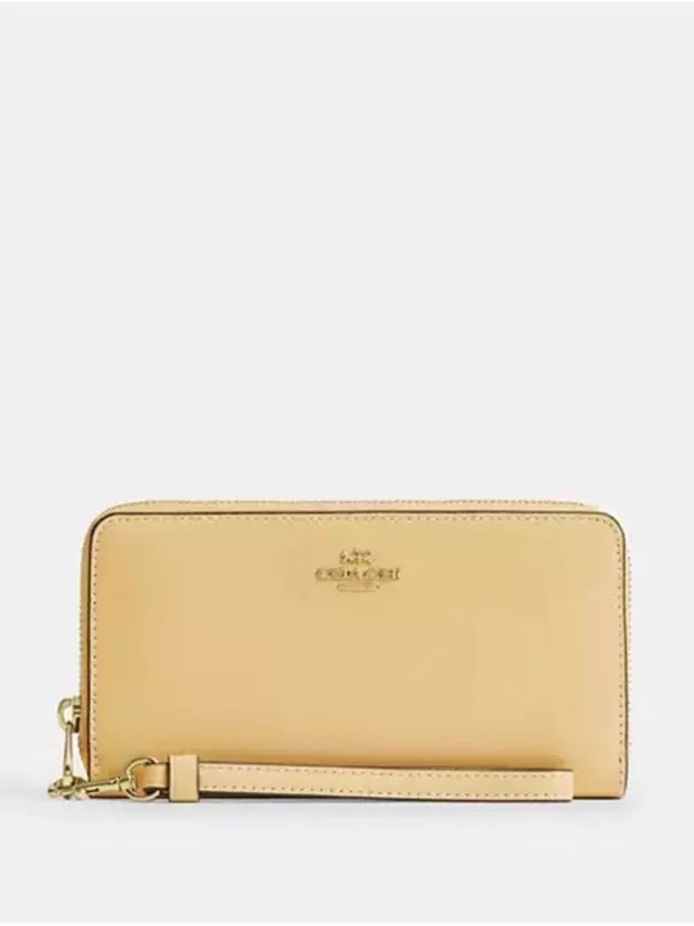 Coach leather zip